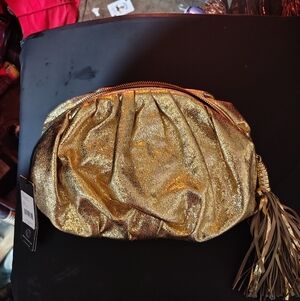 Luxurious Gold Wristlet Clutch
